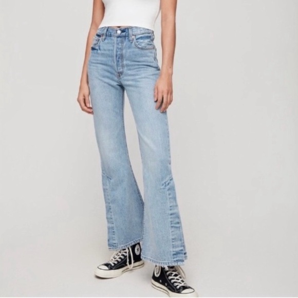 LEVI’S Ribcage Split Flare High Rise Jeans - Picture 2 of 12